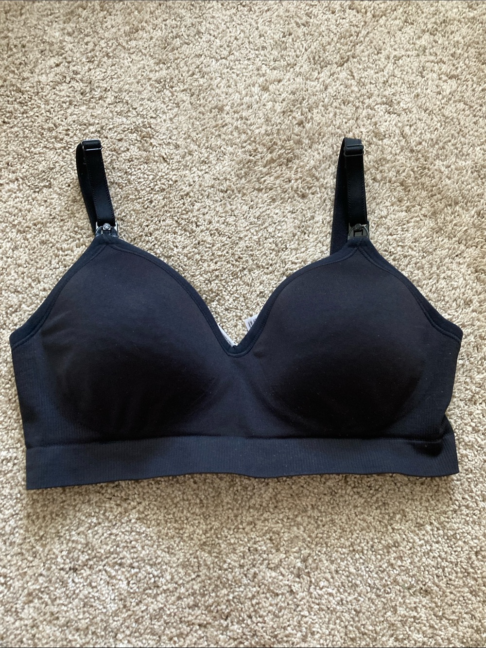 Bravado Plunge Nursing Bra Black Sz Medium
